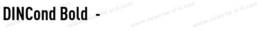 DINCond Bold 中字体转换